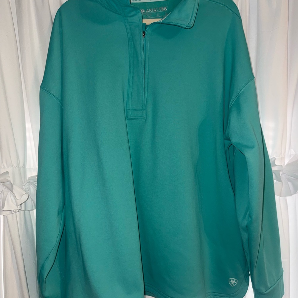 Ariat Teal Performance Quarter-Zip Pullover